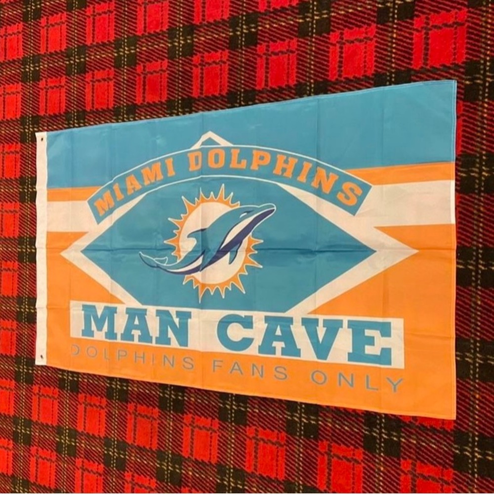 Brand new Miami Dolphins banner flag